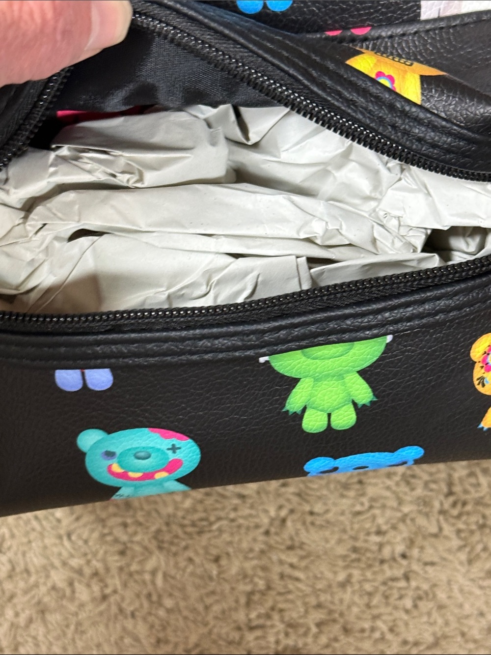 Clair’s Deddy Bears Black Rainbow Bears Mini Backpack SKU1510 - Picture 10 of 11